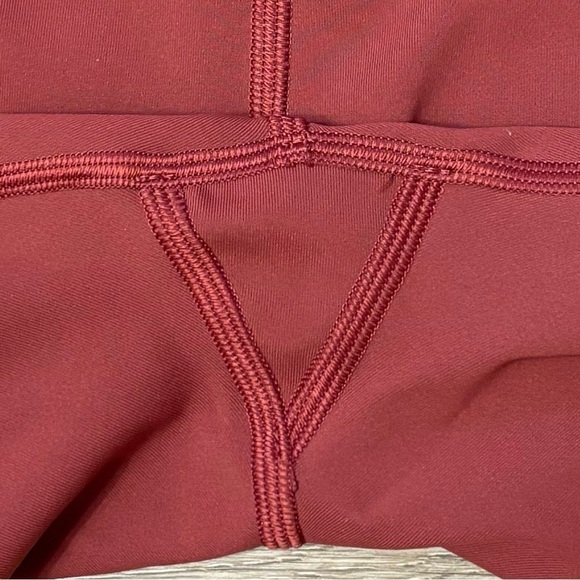 Lululemon Wunder Under Crop High Rise Leggings Size 4 In Brick Rose 21" - Picture 6 of 7